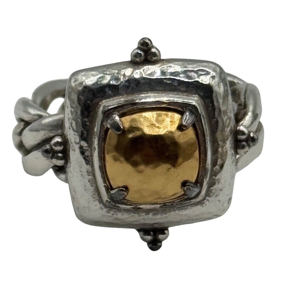 Brighton Ring Affectionate Link Gold Tone Silver Tone Size 8